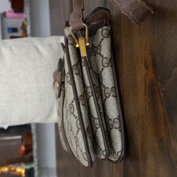 Authentic Vintage Gucci GG Monogram Supreme Sherry Web Ophidia Accordion Bag - Picture 6 of 12
